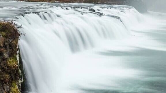 冰岛Vatnsleysufoss瀑布的时间流逝
