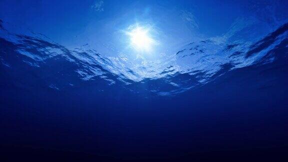 完美的水下阳光拍摄了4k