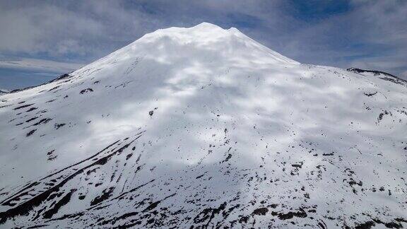 智利巴塔哥尼亚的雪山火山