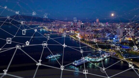 智慧城市与通信网络概念5g无线通信