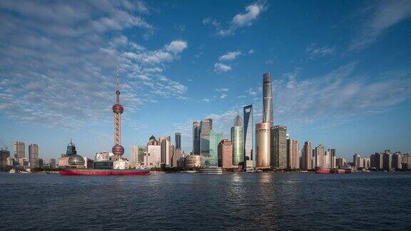 在中国上海陆家嘴金融中心的上延时拍摄4k质量的延时摄影