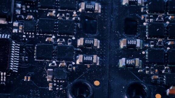 芯片和微电路背景不同类型的电路以暗色显示