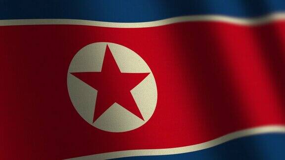 朝鲜国旗-循环4k