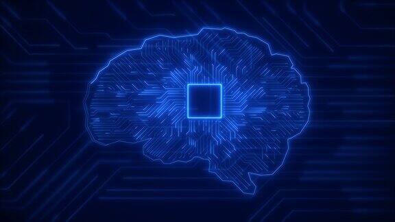 大脑人工智能未来AI技术机器学习面对电路板二进制数据