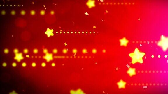 明亮的星星CG循环动画红色