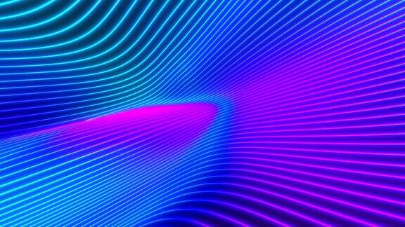 抽象的彩色波浪背景在明亮的霓虹灯的颜色