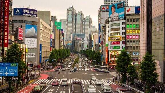 日本东京火车站附近的新宿区