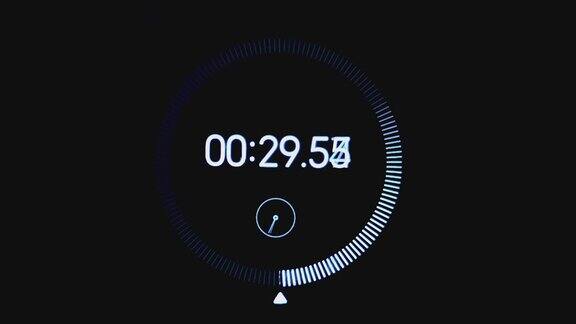 屏幕电子秒表视效倒计时的数字视频的模式
