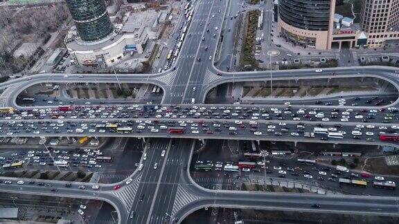 HAZO北京繁忙道路交叉口鸟瞰图