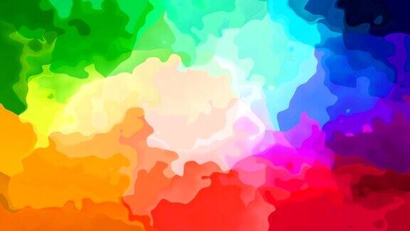 视频动画斑点背景彩虹色
