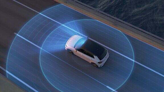 自动驾驶通用电动汽车传感器扫描路面顶部