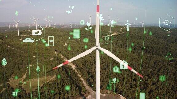 风力发电厂及技术智能电网可再生能源可持续的资源