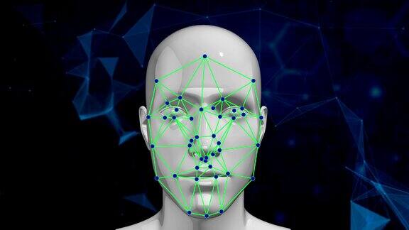 生物特征面部识别技术扫描人脸
