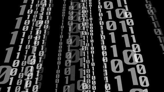二进制代码揭示了在黑暗背景下的计算机语言网络攻击和网络安全导航战场上的二进制代码在一个黑色的背景