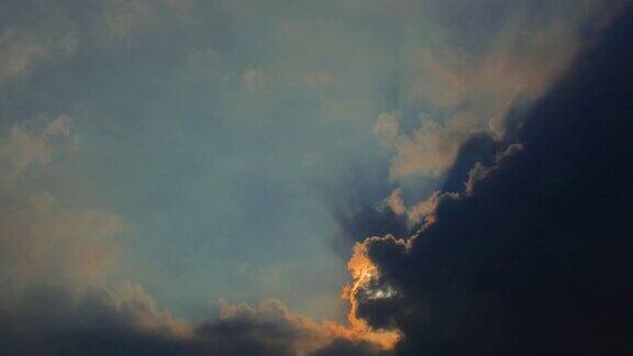 太阳和云的时间流逝