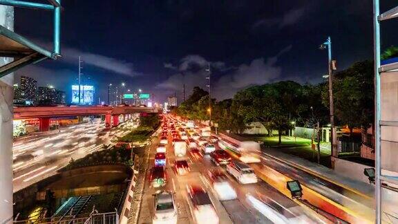 马尼拉EDSA菲律宾延时交通