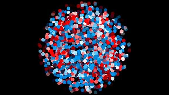 由圆圈组成的彩色球体抽象的彩色背景