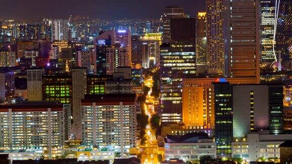 夜景市中心城市景观时光新加坡