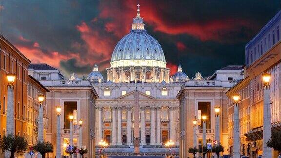 梵蒂冈罗马圣彼得大教堂-时间流逝
