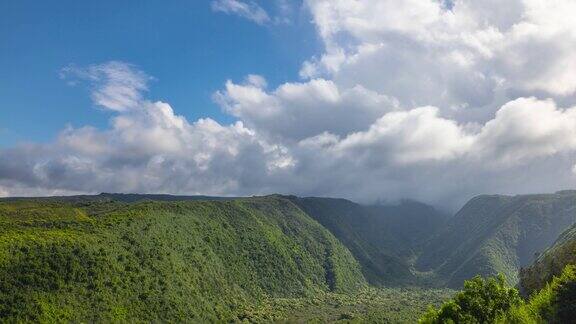 夏威夷大岛波洛卢山谷的时间流逝