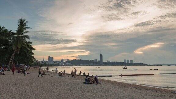 缩小:4K延时:景点假期周末海岸