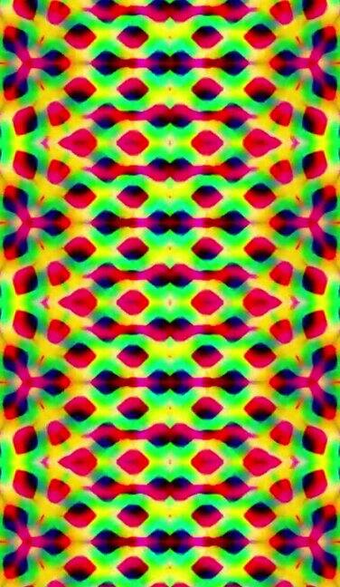 多色对称流动图案