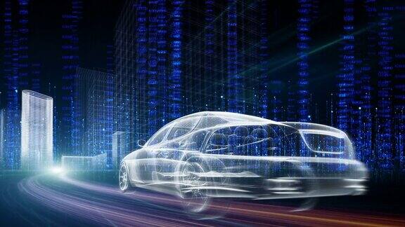 无人驾驶智能交通系统新能源汽车