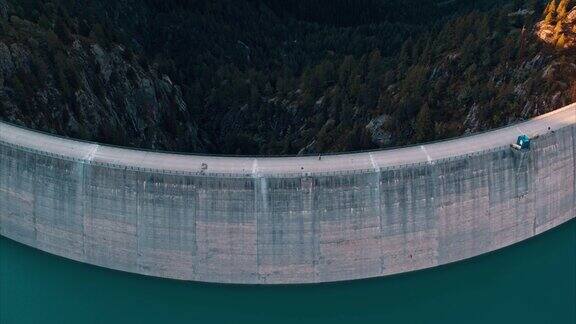瑞士水坝鸟瞰图