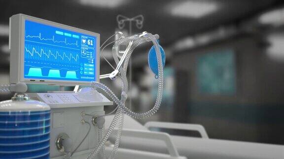ICU临床呼吸机cg医学3D动画