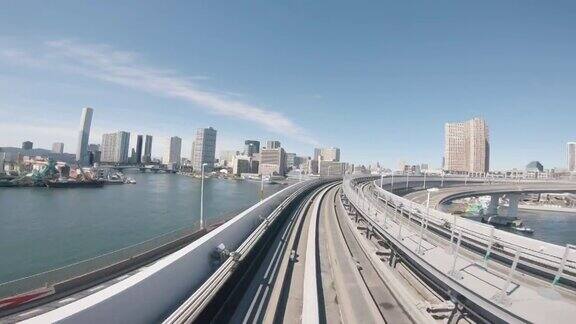 4K视频:从自动列车观光东京日本