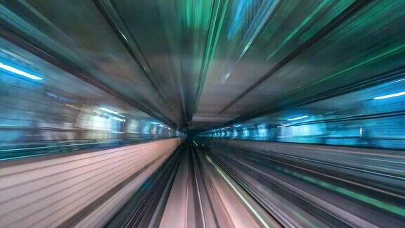 4k延时自动列车在日本东京高速行驶