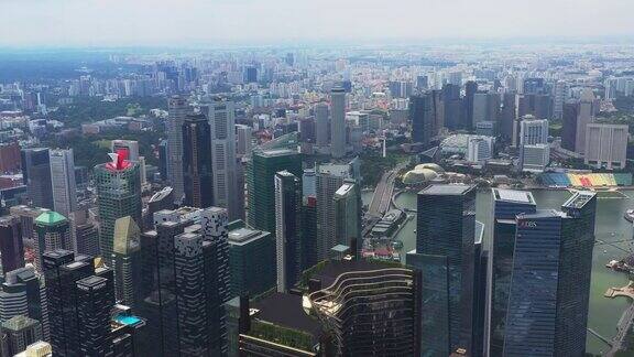 新加坡市中心鸟瞰图