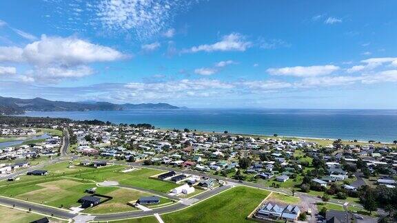 新西兰海岸线鸟瞰图