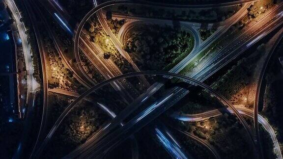 PAN无人机夜间俯瞰天桥北京中国