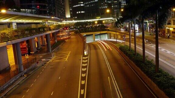 香港街道夜间驾驶