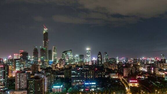 TD市中心和城市夜晚北京中国