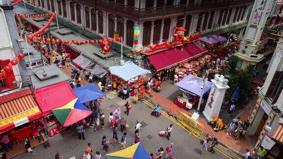 2018年中国新年在新加坡华埠游客享受旅游