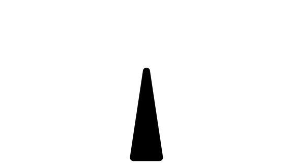 无线电塔动画图标在白色背景电波信号下的无线电台通信符号动画