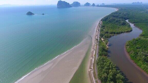 鸟瞰图泰国安达曼海Koh
