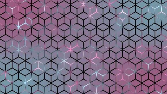 未来色彩科幻科技背景与六角形图案