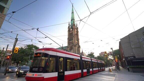 加拿大安大略省多伦多市中心的有轨电车