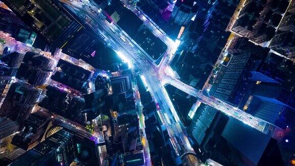 香港商业区域智慧城市夜景