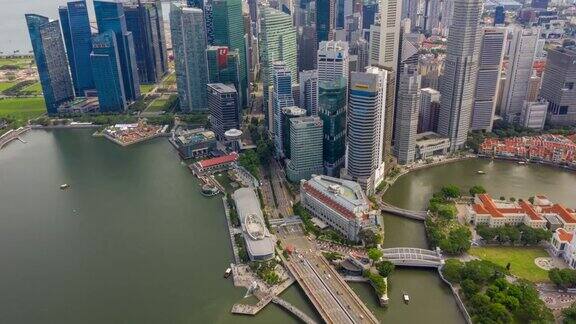 新加坡市中心商业区的超影像