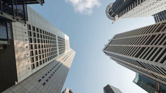 4K延时:新加坡市景办公室金融和商业区放大
