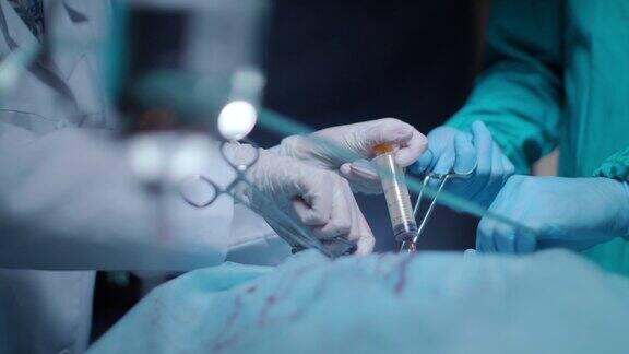 外科医生操作麻醉过程医疗操作手术团队工作