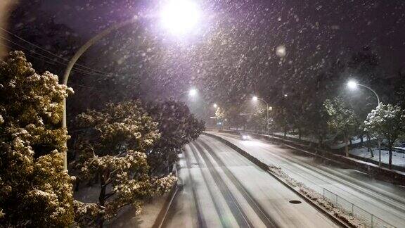 2018年2月2日凌晨2点东京降雪