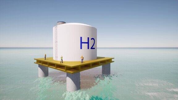 氢H2可再生替代绿色生态能源4k