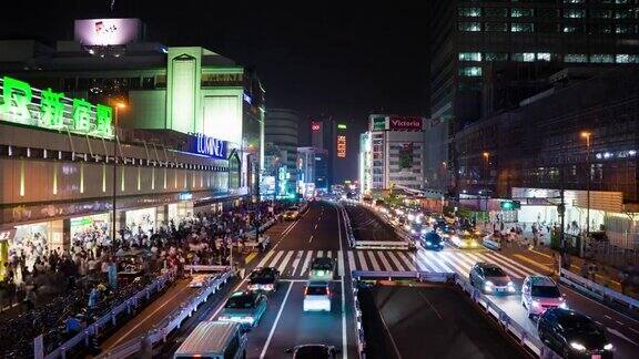 日本Timelapse的新宿东京