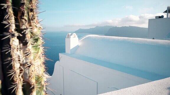 希腊圣托里尼岛伊亚岛的美丽景色