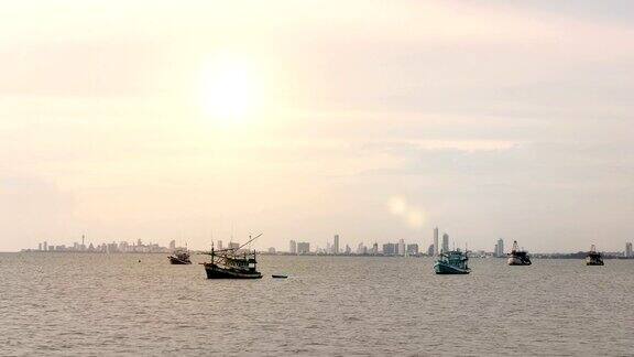 泰国芭堤雅海滩的海景